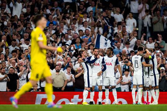 James Maddison of Tottenham celebrates