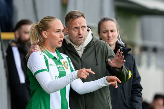 Hammarbys Cathinka Tandberg och tränare Martin Sjögren