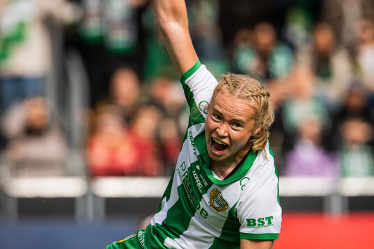 Hammarbys Julie Blakstad jublar
