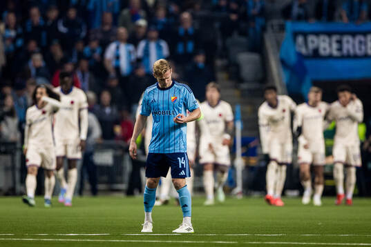 Hampus Finndell of Djurgården looks dejected