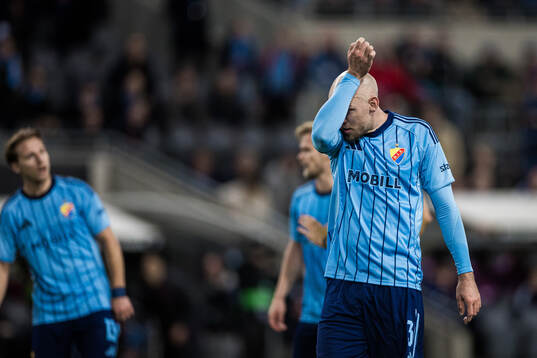 Marcus Danielson of Djurgården looks dejected