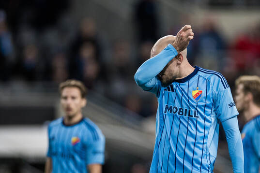 Marcus Danielson of Djurgården looks dejected