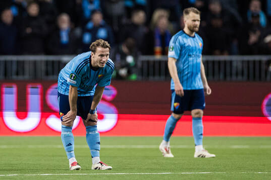 Daniel Stensson of Djurgården looks dejected