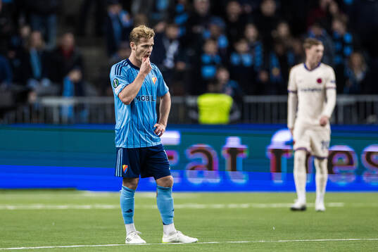 Hampus Finndell of Djurgården looks dejected