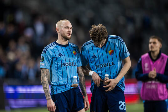 Adam Ståhl and August Priske Flyger of Djurgården looks