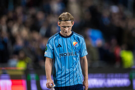 Tobias Gulliksen of Djurgården looks dejected