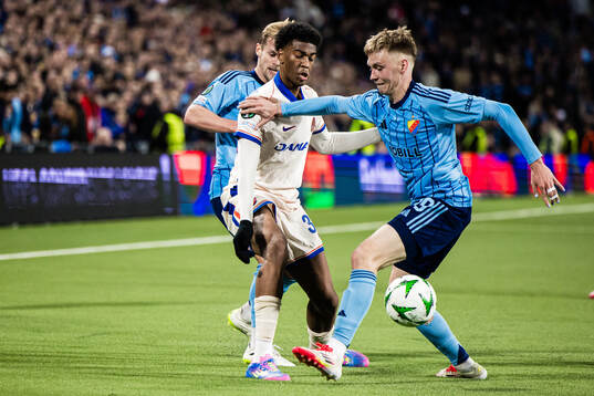 Joshua Acheampong of Chelsea and Santeri Haarala of