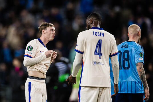 Cole Palmer and Tosin Adarabioyo of Chelsea