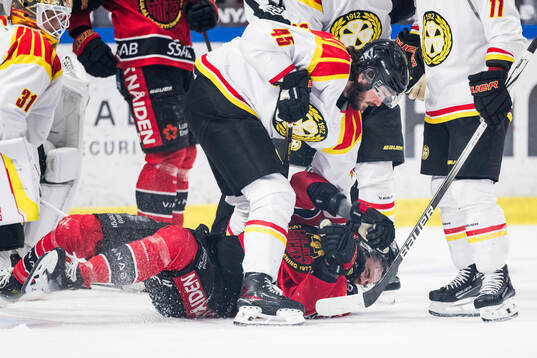 Brynäs Charles-Édouard D'astous och Luleås Markus Nurmi