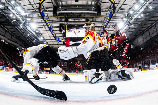 Brynäs målvakt Erik Källgren släpper in 3-1 målet