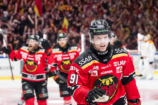 Luleås Brian O'neill jublar