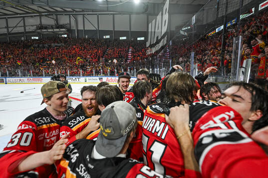Luleås spelare jublar