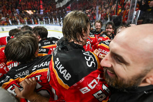 Luleås spelare jublar