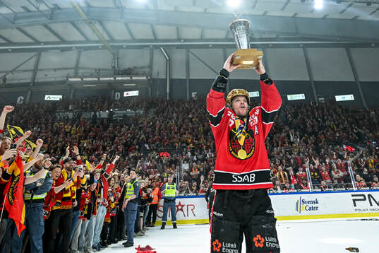 Luleås Brian O'Neill jublar