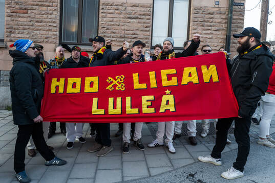 Luleås supportrar jublar