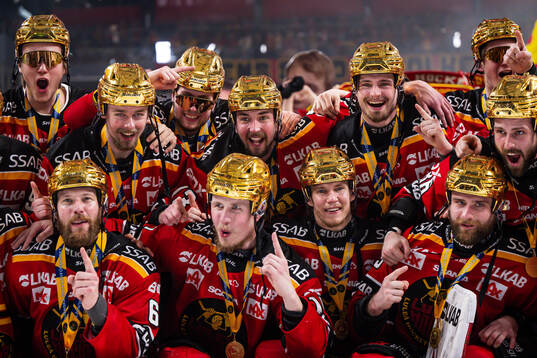 Luleås spelare jublar