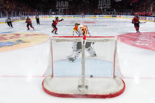 Brynäs målvakt Erik Källgren deppar