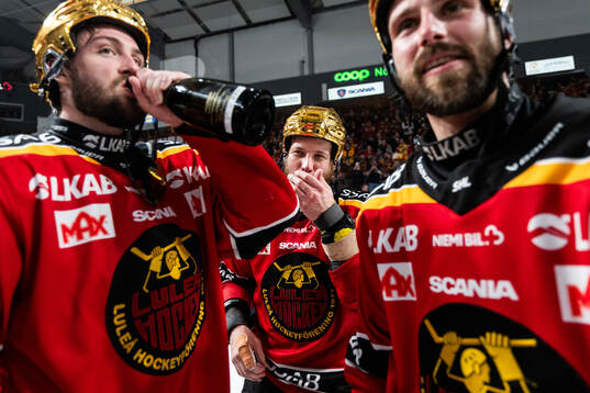 Luleås David Lilja, Linus Omark och Mathias Bromé