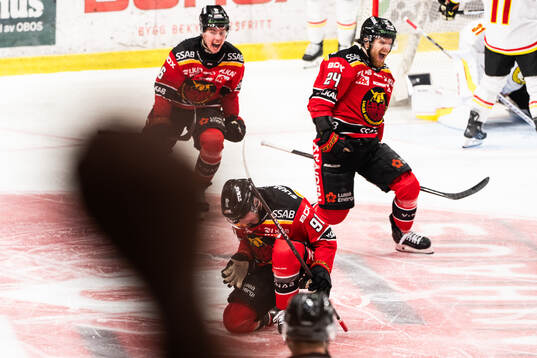 Luleås Brian O'neil jublar