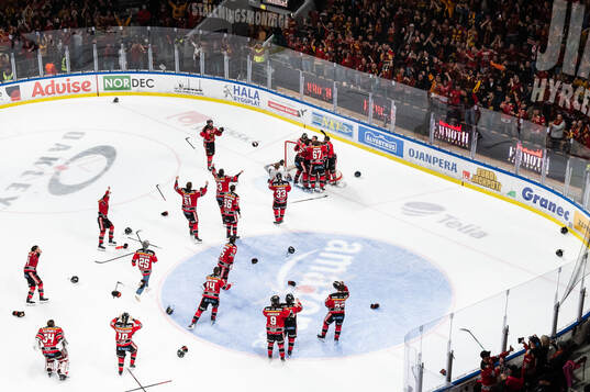Luleås spelare jublar