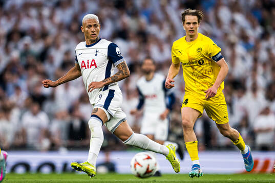 Richarlison of Tottenham and Ulrik Saltnes of Bodø/Glimt