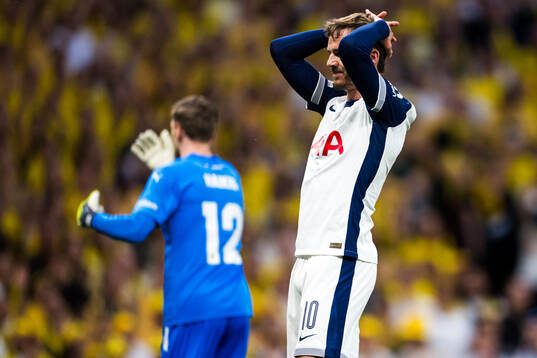 James Maddison of Tottenham looks dejected