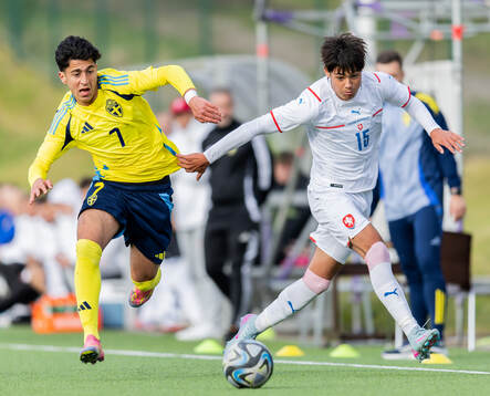 Rayan Bardghji of Sweden and Patrik Bartos of Czech Republic