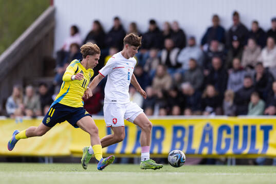 Dion Mehmeti of Sweden and Jakub Chvilicek of Czech Republic