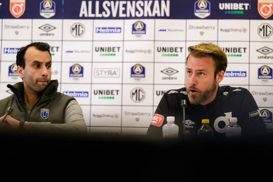 Sirius tränare Andreas Engelmark och Degerfors tränare