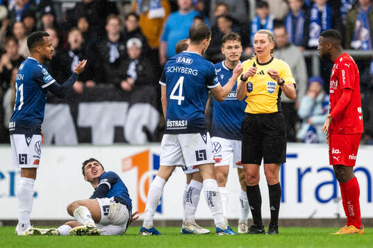 Halmstads Marcus Olsson, Bleon Kurtulus, Filip Schyberg och