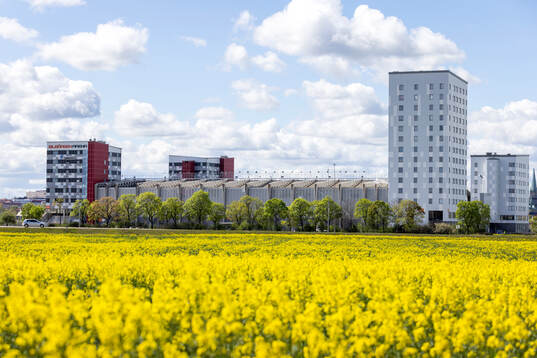 Exteriör vy av Bilbörsen Arena
