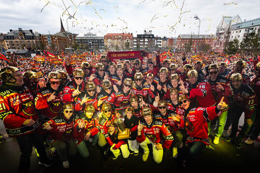 Luleås spelare jublar