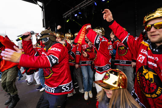 Hooja och Luleås spelare jublar