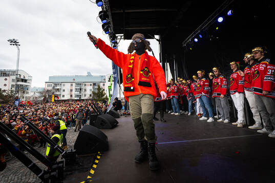 Hooja och Luleås spelare jublar