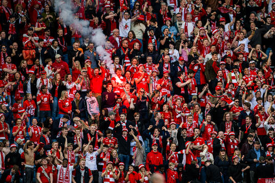 Spectators in the stands
