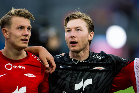 Emil Kornvig and Mathias Dyngeland of Brann