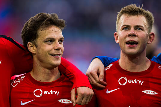 Felix Horn Myhre and Aune Heggebø of Brann