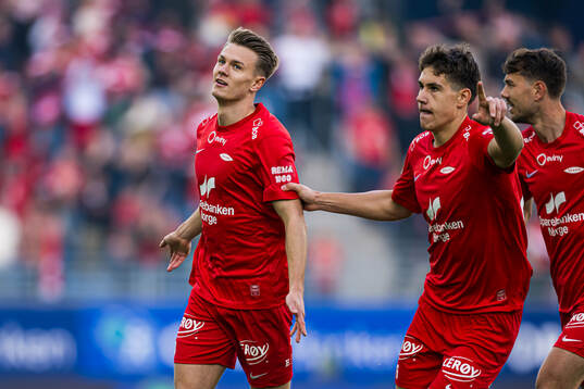 Emil Kornvig of Brann celebrates