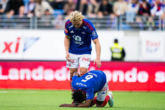 Kevin Ngoyi Tshiembe of Vålerenga in pain