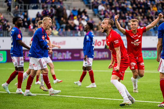 Mads Berg Sande of Brann celebrates