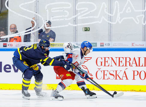 Marcus Pettersson of Sweden and Radan Lenc of Czech Republic
