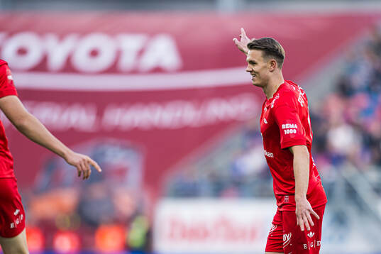 Emil Kornvig of Brann celebrates