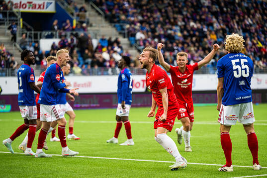 Mads Berg Sande of Brann celebrates
