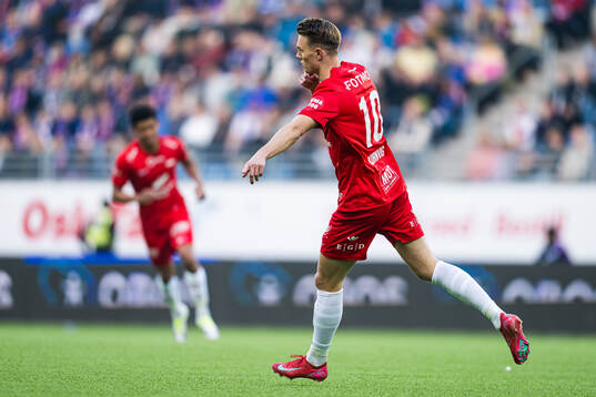 Emil Kornvig of Brann celebrates