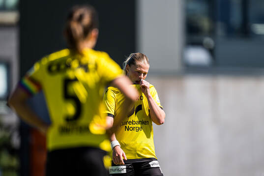 Rebekka Ausland of Start looks dejected
