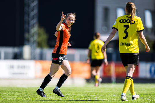 Sarah Haaland of Åsane celebrates