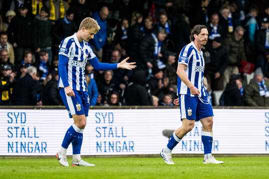 IFK Göteborgs David Kruse och Gustav Svensson deppar