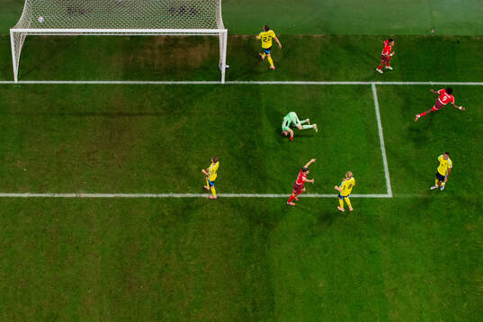 Johan Manzambi of Switzerland celebrates his 0-2 goal