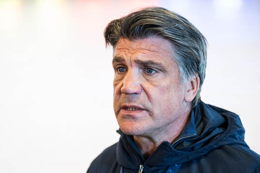 Djurgårdens sportchef Bosse Andersson i mixade zonen