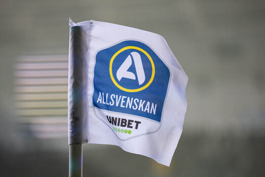 Hörnflagga med Allsvenskans logotyp